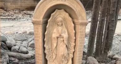 Couple Finds Hope as Holy Statues Survive Wildfire