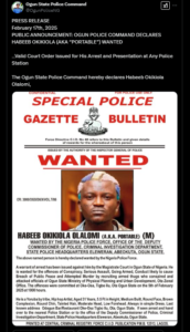 Police Declare Portable Wanted for Assaulting Govt Officials